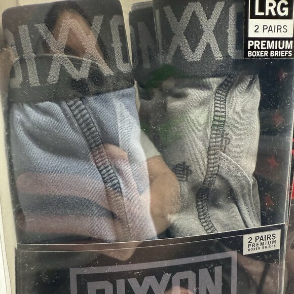 Dixxon Men’s Premium Boxer Briefs 2 Pack Size Large Red Gray Black Comfort Fit - Picture 4 of 6